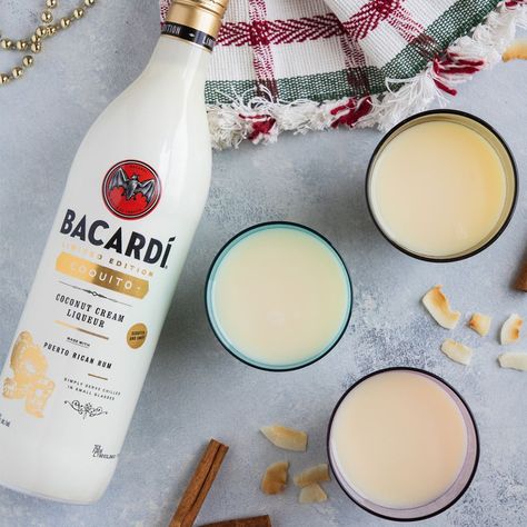 Bacardí Coquito Is Back in Stores to Guarantee a Boozy, Cinnamon-Filled Holiday Bacardi Coquito, How To Make Coquito, Puerto Rican Rum, Pecan Shortbread Cookies, Cuban Coffee, Coconut Cupcakes, Drinking Around The World, Cream Liqueur, White Rum