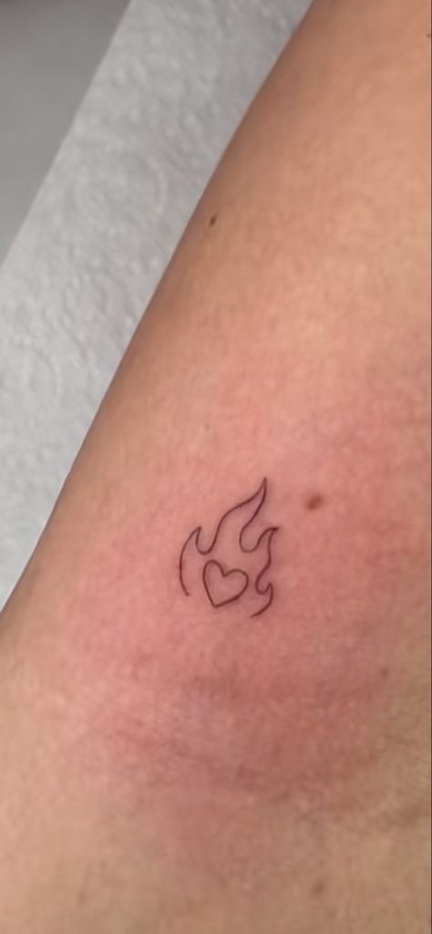 Ember Tattoo Fire, Fireproof Tattoo, Ember Tattoo, Fireheart Tattoo, Fire Tattoo Ideas, Fire Heart Tattoo, Heart On Fire Tattoo, Tog Tattoo, Fire Tattoos