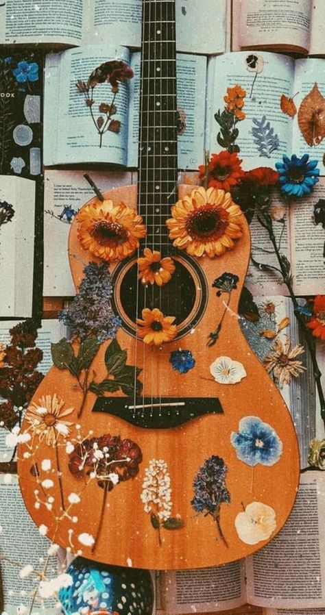 Collage Wall Aesthetic, Wall Picture Collage, Gitar Vintage, Jay Jo, Iphone Wallpaper Classy, Vintage Flowers Wallpaper, Sunflower Wallpaper, Abstract Iphone Wallpaper, Playlist Covers