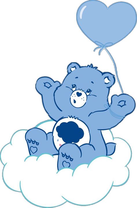 Care Bears Images, Carebear Drawing, Bedtime Care Bear, Blue Care Bear, Hexagon Ideas, Care Bears Grumpy Bear, Grumpy Care Bear, Care Bears Vintage, Care Bear Birthday