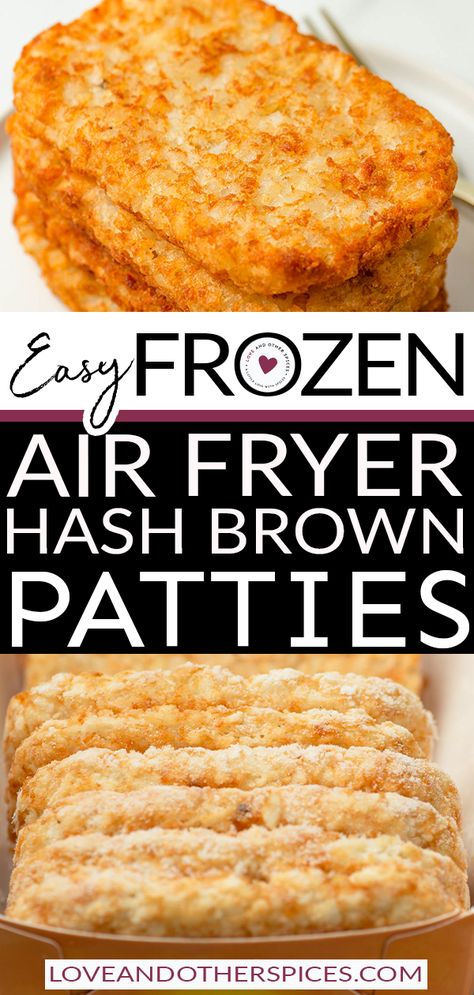 Breakfast Airfryer, Air Fryer From Frozen, Frozen Hash Brown Patties, Frozen Hash Browns, Frozen Sweet Potato Fries, Air Fry Potatoes, Hash Brown Patties, Breakfast Sides Dishes, Frozen Hashbrowns