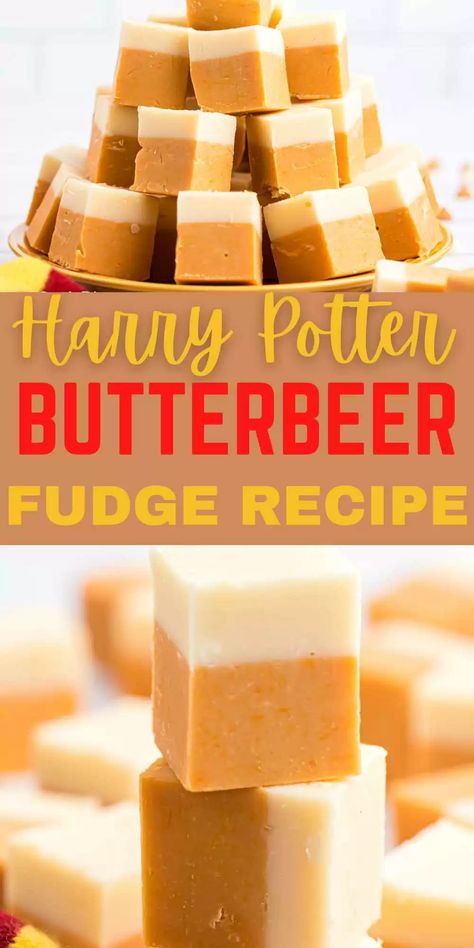 Butterbeer Ice Cream Recipe, Butterbeer Fudge Recipe, Butterbeer Cake, Butter Beer Recipe Harry Potter, Butterbeer Fudge, Harry Potter Butterbeer, Harry Potter Desserts, Butterscotch Fudge, Harry Potter Snacks