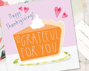 Thanksgiving card | Etsy Thanksgiving Card For Boyfriend, Thankful Cards Thanksgiving, Diy Thanksgiving Cards Handmade, Handmade Thanksgiving Card Ideas, Cute Thanksgiving Cards, Homemade Thanksgiving Cards, Thanksgiving Cards Diy, Thanksgiving Card Ideas, Thanksgiving Notes