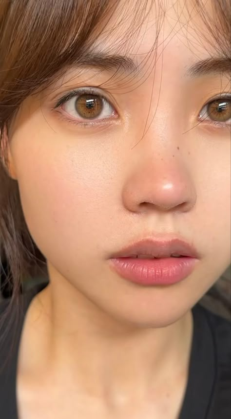 Flat Nose Asian, Dream Face, Amber Eyes, Ethereal Makeup, Makeup Tut, Face Aesthetic, Asian Eyes, Light Eyes, Nose Job