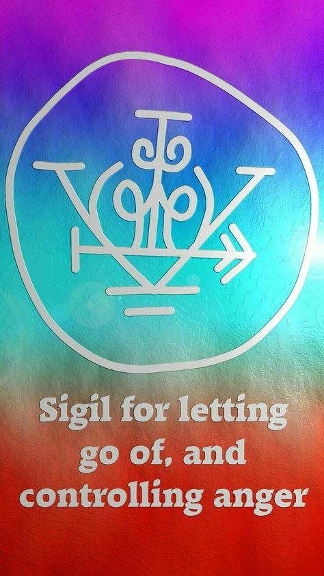 Letting go Sigil For Enemies, Make A Sigil, Controlling Anger, Magick Symbols, Wiccan Symbols, Eclectic Witch, Wiccan Spell Book, Magick Book, Sigil Magic