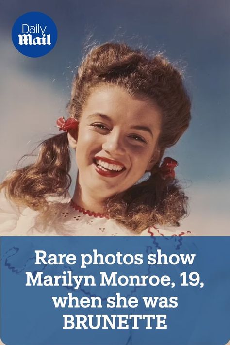 Rare Marilyn Monroe Pictures, Marilyn Monroe Brunette, Young Marilyn Monroe, Rare Marilyn Monroe, Norma Jean, Blonde Bombshell, Rare Photos, Marilyn Monroe, Sanders