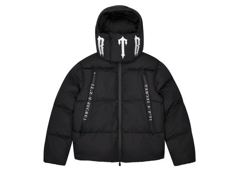 Men's Trapstar Irongate Collar Puffer Jacket in Black Adidas Puffer Jacket, Trapstar Jacket, Adidas Puffer, Streetwear Luxury, Jordan 4s, Athletic Gear, Jersey Pants, Innovative Fashion, Hot Sneakers