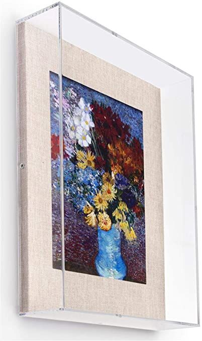 Artwork Mounting Ideas, Fabric Covered Picture Frames, Wall Shadow, Large Shadow Box, Box Frame Art, Art Gallery Interior, Frame Acrylic, Frame Store, Photo Wall Gallery