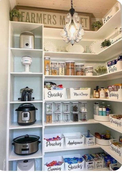 Kitchens Pantry, Corner Pantry Ideas, Pantry Renovation, Pantry Closet Design, Pantry Layout, Open Pantry, House Pantry, Pantry Laundry Room, Pantry Organizer