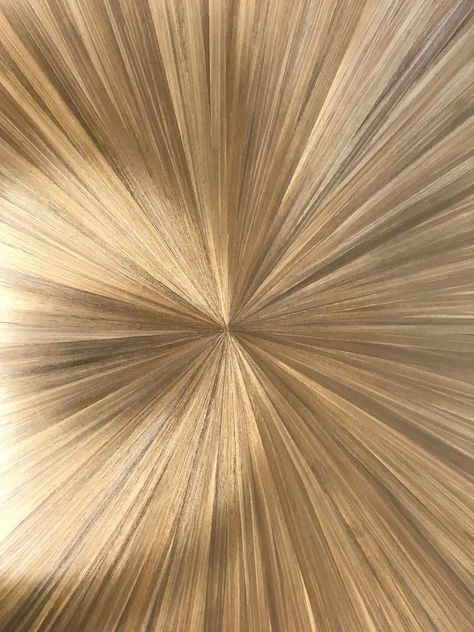 Capturing the light of our straw marquetry material Marquetry Wood, Wood Marquetry, Resort Interior Design, Straw Marquetry, Dining Table Design Modern, Front Door Design Wood, Sunburst Pattern, Washbasin Design, Murals Street Art