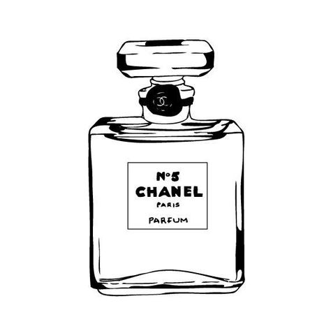 Fashion Art Chanel No5, Perfume Chanel, Black And White Hats, Perfume Label, French Ephemera, Perfume Bottle Art, White Interior Design, Black And White Interior, Chanel No 5