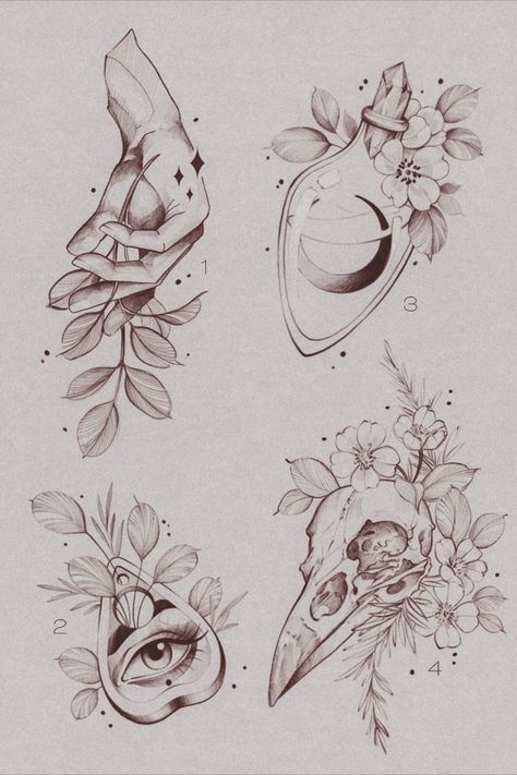 Petit Tattoo, Tattoo Zeichnungen, Flash Tattoo Designs, Spooky Tattoos, Floral Tattoo Design, Tattoo Portfolio, Tattoo Art Drawings, Desenho Tattoo, Dark Tattoo