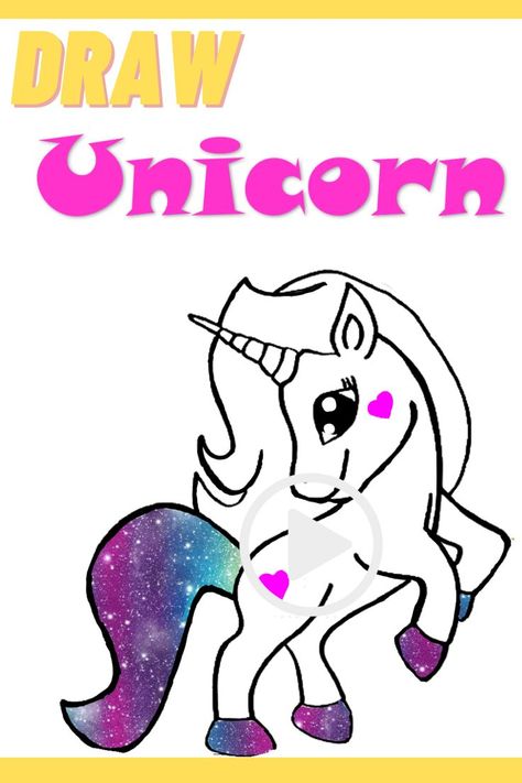 How To Draw a unicorn easy 🦄🦄🦄🦄 _ easy drawing for beginners, step by step - easy drawing Snoopy, How To Draw Unicorns For Kids, How To Draw A Unicorn Easy Kids, Unicorn Drawing For Kids, Draw A Unicorn Easy, Unicorn Drawing Easy, Easy Drawing For Beginners, Draw A Unicorn, Unicorn Drawing