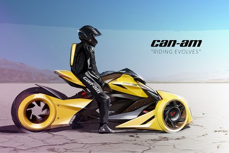 What a Can-Am Spyder Shoulda Been – Yanko Design Fast Go Karts, Three Wheeled Car, Riding A Motorcycle, Bangunan Minecraft, Custom Street Bikes, Tricycle Bike, Custom Sport Bikes, Can Am Spyder, Reverse Trike