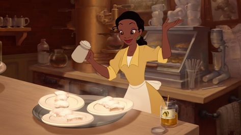 Beignet Recipe, Tiana Disney, Princesa Tiana, Recipe Icon, Sette Nani, Drink Icon, Film Disney, Princess And The Frog, Princess Tiana