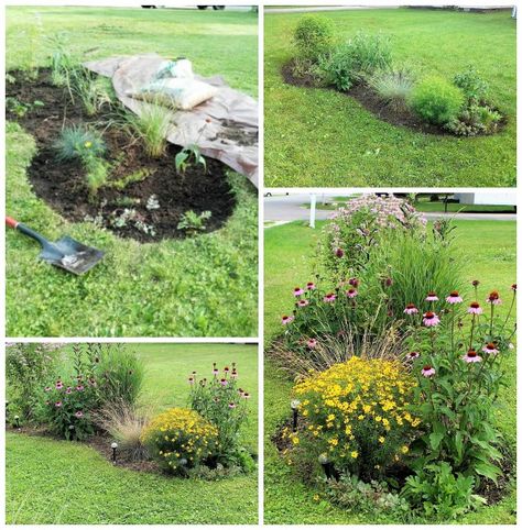 Tips for starting a flower bed | how to dig in ground flower garden | Stowandtellu.com Triangle Flower Bed, How To Keep Dogs Out Of Flower Beds, Create A Flower Bed, Raised Mound Flower Beds, Diy Flower Bed, Flower Bed Decor Ideas, Lifted Flower Beds, How To Dig Out A Flower Bed, Preventing Weeds In Flower Beds