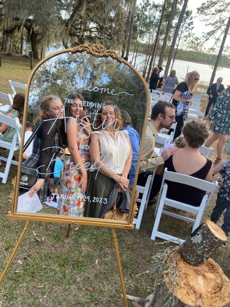 Mirror At Party, Mirror Party Sign, Mirror At Wedding, Mirror Selfie Wedding, Wedding Mirror Decor, Gold Mirror Welcome Sign, Wedding Mirror Selfie, Mirror For Wedding, Wedding Selfie Mirror