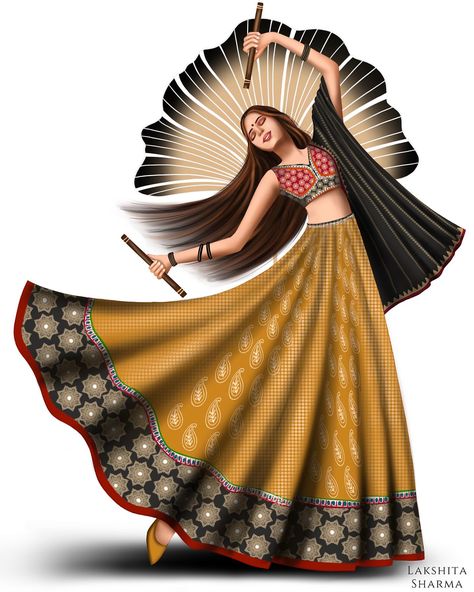 Lakshita Sharma | Navratri looks ✨ #navratri #navratridress #illustrationoftheday #illustration #digitalart #fashionillustration #fashiondrawing… | Instagram Dresses Art Drawing, Navratri Illustration, Mehendi Sketch, Navratri Poses, Dress Illustration Design, Dress Illustration Art, Bride Fashion Illustration, Digital Fashion Illustration, Navratri Dress