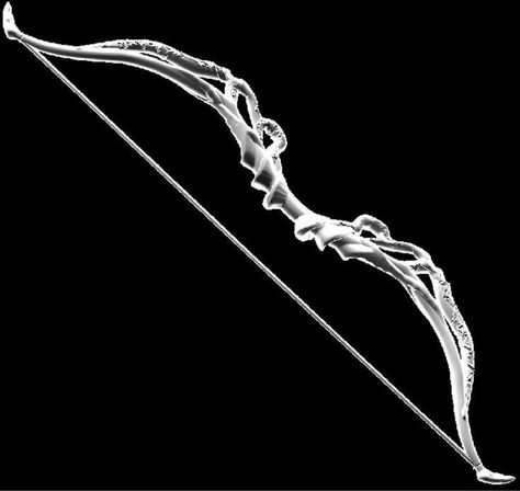 Fancy Bow And Arrow, Artemis Bow, Elven Bow, Bow Fantasy, Fantasy Bow, Silver Bow And Arrow, Twisted Branches, Recurve Bows, Silver Linings