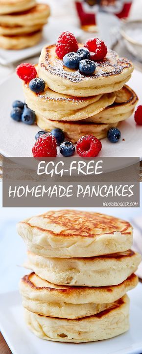 Homemade Pancakes Without Eggs, Pancake Recipe Without Eggs, Pancakes Without Eggs, Best Pancake Recipe Ever, Buttermilk Pancakes Easy, Pancake Batter Recipe, Eggless Pancakes, Easy Homemade Pancakes, Pancake Mix Recipe