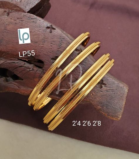 Daily Use Gold Bangles 2021 - Indian Jewelry Designs Daily Wear Gold Bangles Indian, Simple Gold Bangle, Plain Gold Bangles, Gold Bangles Indian, Ruby Bangles, Gold Jewels Design, Gold Bangles For Women, New Gold Jewellery Designs, Gold Bangle Set