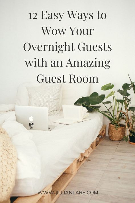 Small White Guest Bedroom, How To Make Guest Room Cozy, Guest Bedroom Details, Guest Bedrooms Cozy, Guest Room Ideas 2023, Apartment Guest Bedroom Ideas, Guest Bedroom Like A Hotel, Guest Room For Family, Guest Room Signs Quotes