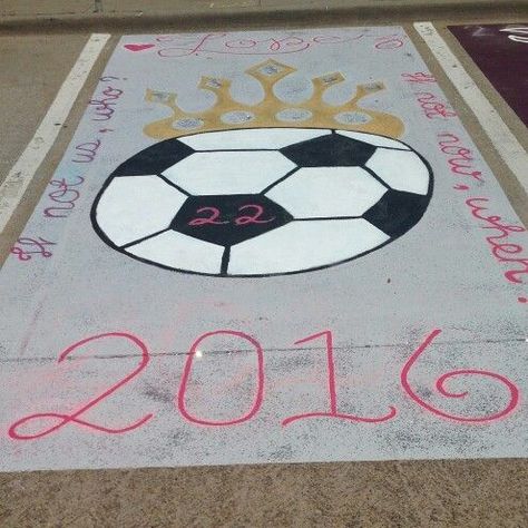 Senior parking spot ideas Senior Parking Space Ideas Volleyball, Soccer Parking Spot Painting, Sports Parking Spot Painting, Soccer Senior Parking Spots, Senior Year Parking Spot, Highschool Parking Spot Ideas, Senior Parking Spot Ideas, Parking Spot Ideas, Graduation Aesthetic