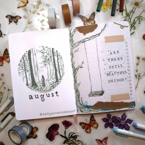 2023 Bullet Journal, August Bullet Journal Cover, Journal Cover Ideas, August Bullet Journal, Bullet Journal August, Bullet Journal Cover, Bullet Journal Ideas Templates, Creating A Bullet Journal, Bullet Journal Cover Ideas