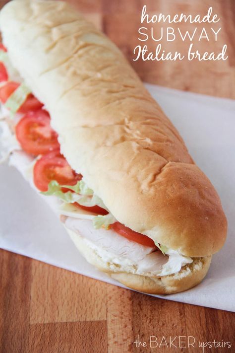 Subway Bread, Sub Sandwich, Bread Baker, Bread Bun, Sandwiches For Lunch, Italian Bread, Bread Recipes Homemade, Bread Rolls, Family Friendly Meals