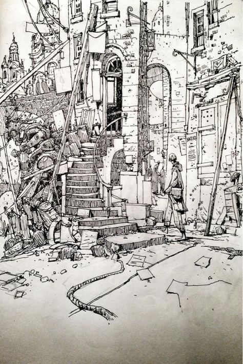 Ian McQue on Spaceship Illustration, Ian Mcque, Environment Sketch, Incredible Artwork, Black Sketch, Sketchbook Drawings, Norman Rockwell, Urban Sketching, Environment Concept Art