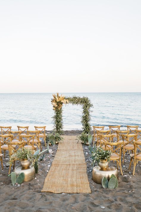 Beach Wedding Accessories, Bohemian Beach Wedding, Apple Wedding, Beachy Wedding, Arch Backdrop, Rhodes Greece, Boho Beach Wedding, Olive Branches, Beach Ceremony