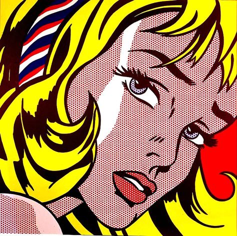 Pop Art Lichtenstein, Roy Lichtenstein Art, Roy Lichtenstein Pop Art, Lichtenstein Pop Art, Pop Art Images, Istoria Artei, Pop Art Drawing, Pop Art Women, Pop Art Girl