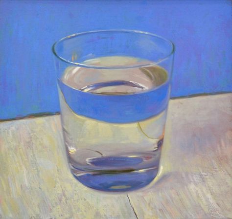 Painting Oil Paint, Dutch Still Life, Refraction Of Light, Contemporary Landscape Painting, Water Drawing, Glass Of Water, Painting Still Life, Plein Air Paintings, Water Painting