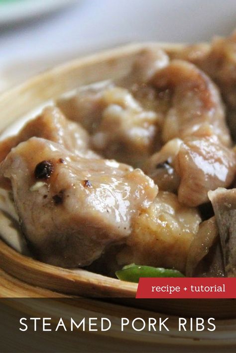 The Best Steamed Pork Ribs Recipe | Learn to make Steamed Pork Ribs with our recipe and step-by-step tutorial at DimSumCentral.com. Pork Rib Tips, Steamed Pork Ribs, Cantonese Recipes, Steamed Recipes, Steamed Dishes, Pork Spare Ribs Recipe, Pork Riblets, Riblets Recipe, Spareribs Recipe