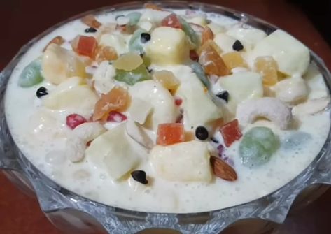 Fruit Cream, Dry Fruit, Cardamom Powder, Indian Desserts, Green Grapes, More Recipes, Fresh Cream, Cooking Recipes Desserts, Cream Recipes