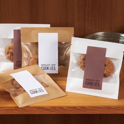 Brownie Packaging, Biscuits Packaging, Cookies Packaging, Bread Packaging, Baking Packaging, Simple Bag, Packaging Idea, Dessert Packaging, Bakery Packaging