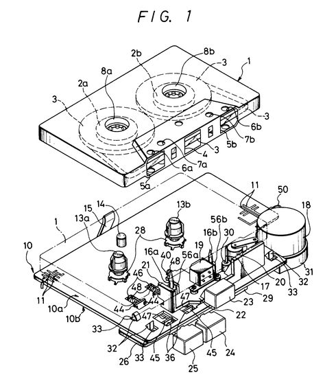 Patent Drawing Patent Drawing Vintage, Exploded Drawing, Patent Illustration, Random Graphics, Cassette Tape Recorder, Tape Cassette, Decorative Lines, Electronic Circuit, Printed Circuit