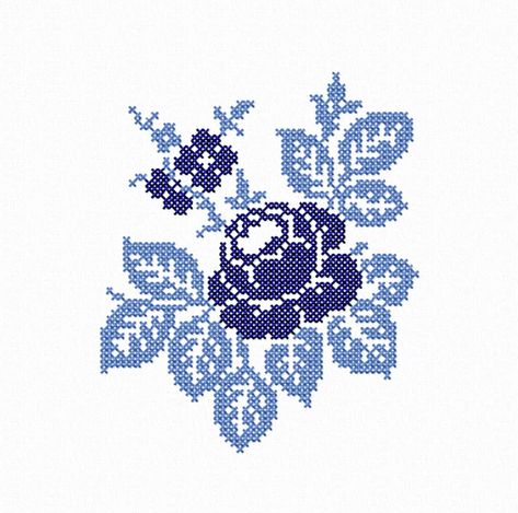 Floral Machine Embroidery Designs, Flowers Cross Stitch Pattern, Sketch Embroidery, Rose Cross Stitch Pattern, Flowers Cross Stitch, Floral Cross Stitch Pattern, Pola Kristik, Cross Stitch Patterns Flowers, Vintage Cross Stitches