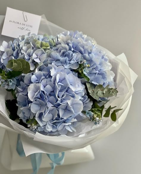 Blue Hydrangea Bouquet Wedding, Blue Hydrangea Bouquet, Hydrangea Bouquet Wedding, Blue Flowers Bouquet, Blue Carnations, Carnation Bouquet, Hydrangeas Art, Blue Hydrangea Flowers, H And M