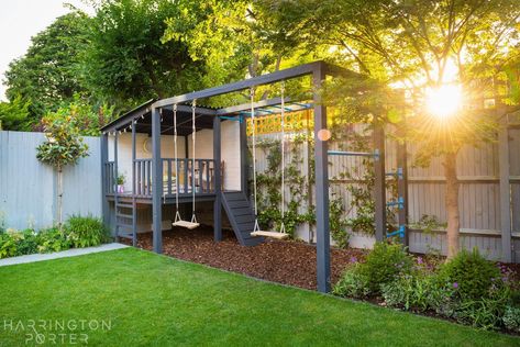 Lyncroft Gardens – Harrington Porter Backyard Garden Design Ideas, Backyard Play Spaces, Landscape Backyard, Kids Backyard Playground, Backyard Design Ideas Budget, Play Area Backyard, Backyard Kids Play Area, Backyard Gardening, Kitchen Patio