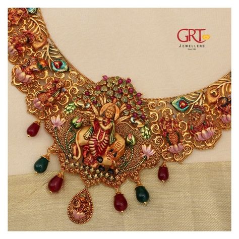 Grt Jewellers, Latest Indian Jewellery, Jewelry Necklace Simple, Wedding Jewelry Sets Bridal Jewellery, Temple Jewelry Necklace, Gold Temple Jewellery, Antique Necklaces Design, Antique Gold Jewelry Indian, Modern Gold Jewelry