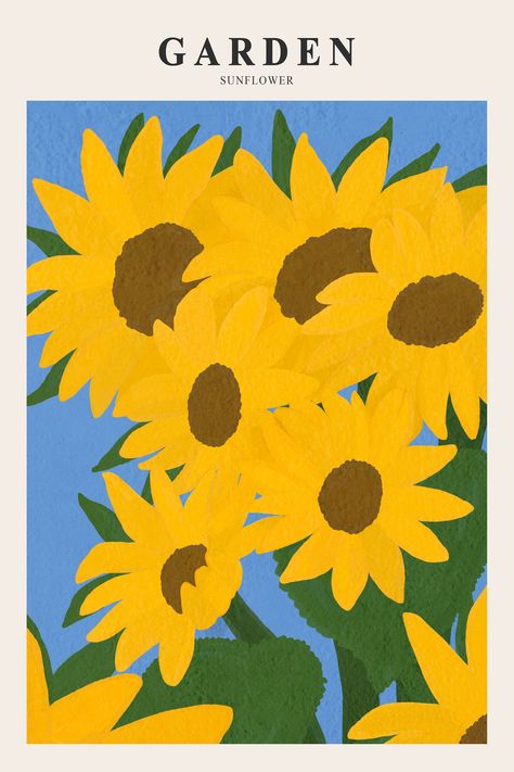 Vintage Floral Wall Art, Yellow Wall Decor, Wall Art Yellow, Printable Wall Art Vintage, Sunflower Wall Art, Flower Market Poster, Simple Wall Art, Botanical Wall Decor, Art Yellow