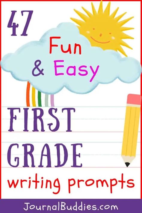 Writing First Grade Activities, About Me Writing Prompts, Writing For First Grade, Fun Homeschool Ideas 1st Grade, First Grade Language Arts Activities, Work On Writing 1st Grade, Writing Prompts Kids, Writing Prompts For 1st Grade, Second Grade Writing Activities