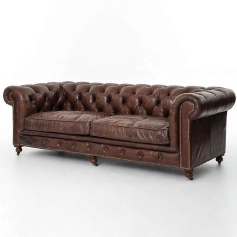 Vintage Chesterfield Sofa,Genuine Leather Sofa 2 Seats Luxury - Buy Chesterfield Sofa,Living Room Sofa Set,Genuine Leather Sofa Product on Alibaba.com Distressed Leather Sofa, Four Hands Furniture, Kitchen Accessories Storage, Hickory Furniture, Leather Chesterfield Sofa, Brown Leather Sofa, Table Cafe, Lodge Style, Leather Couch