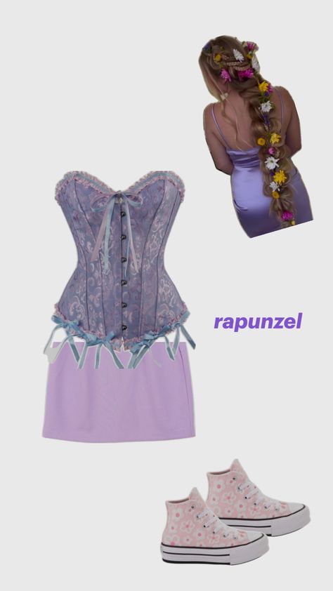 rapunzel Halloween costume, Disney princess Rupenzel Costume, Repunzle Costume Idea, Shrek Halloween, Rapunzel Halloween, Rapunzel Halloween Costume, Halloween Costume Disney, Disney Princess Halloween Costumes, Rapunzel Outfit, Rapunzel Costume