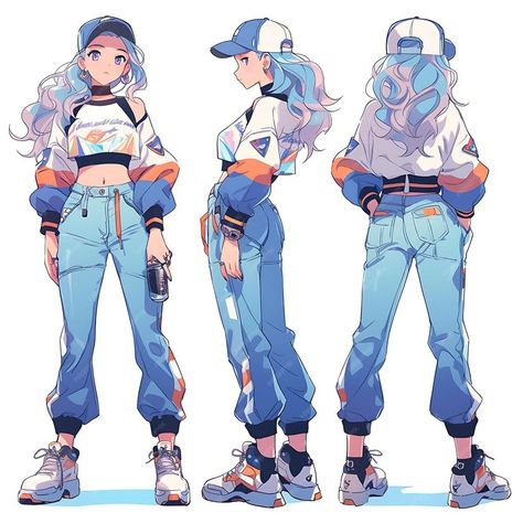 Premium AI Image | Character Anime Concept Female Average Height Casual Streetwear With Sneakers Vibran Sheet Art Street Wear Anime Characters, Streetwear Anime Art, Street Style Character Design, Concept Character Sheet, Anime Fashion Illustration, Anime Clothes Female Casual, Concept Art Female Character, Manga Character Art, Anime Female Outfits Casual