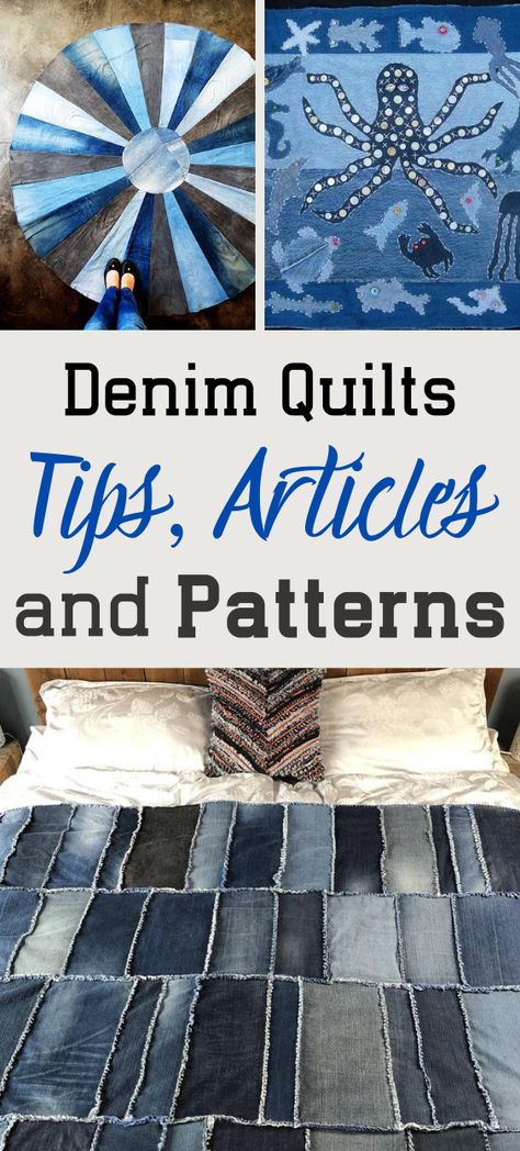 Denim Quilts , Tips, Articles and Patterns on making quilts using upcycled Denim jeans. Denim Crazy Quilt Ideas, Denim Quilt Ideas Free Pattern, Denim Quilt Patterns Old Jeans, Jean Quilt Patterns Free, Jean Blanket Diy Denim Quilt Patterns, Jean Pocket Quilt, Jean Quilt Ideas Free Pattern, Blue Jean Quilts Patterns Ideas, Denim Quilt Patterns Free