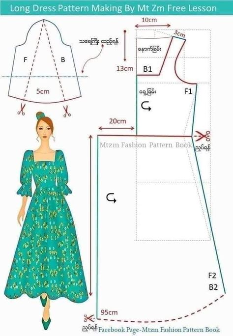 Dress Sewing Patterns Free, Easy Dress Sewing Patterns, Sewing Clothes Women, Fashion Design Patterns, Sewing Tutorials Clothes, Fashion Sewing Tutorials, Blouse Pattern Sewing, Skirt Patterns Sewing, Sewing Design