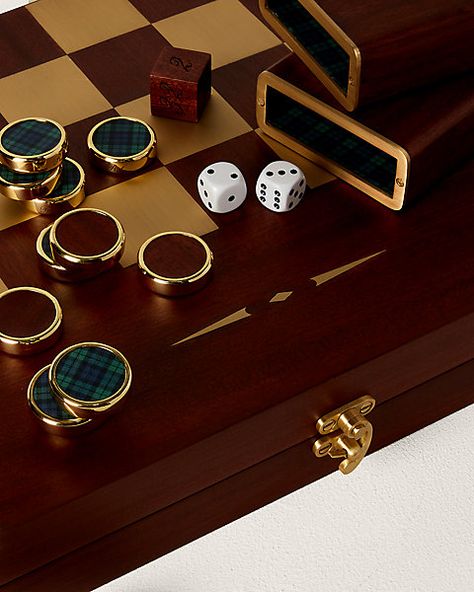 Mens Luxury Gifts, Gym Luxury, Wood Chess Set, Rain Accessories, Playing Cards Design, Backgammon Set, Classic Board Games, Hamptons Style, Travel Games