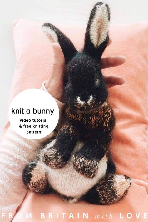 Rabbit Knitting Pattern, Confection Au Crochet, Animal Knitting Patterns, Crochet Easter, Knitted Animals, Baby Easter, How To Knit, A Bunny, Cool Ideas